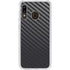 Black Carbon Fiber Specialty Texture Material Galaxy A20 Clear Case